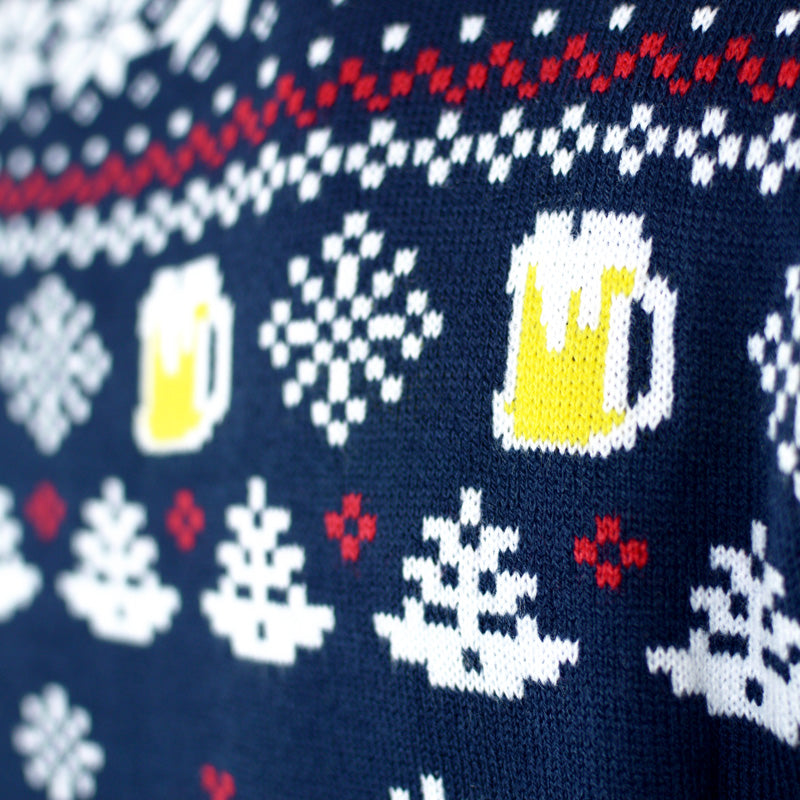 Camisola de Natal  Beer Pocket 3D detalhe