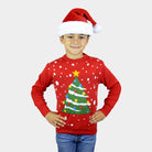 Camisola de Natal Vermelha para Menino Árvore de Natal