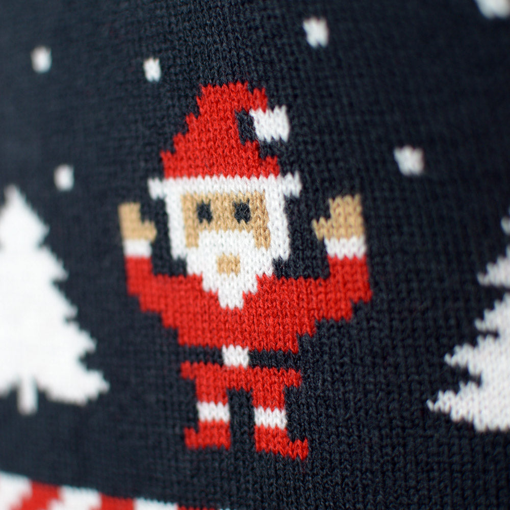 Azul Camisola de Natal Cardigã para Homem com Estrelas Polares