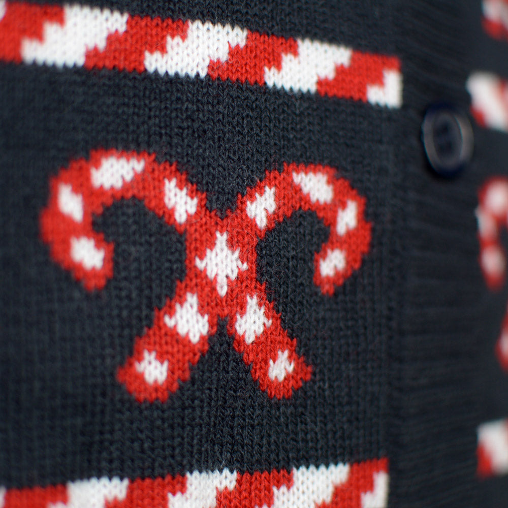 Camisola de Natal Cardigã para Mulher com Estrelas Polares Azul 
