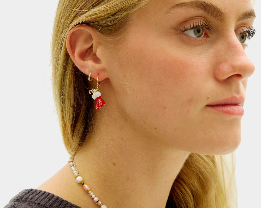 Brincos de Natal Meias de Natal Mulher