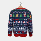 Camisola de Natal para Mulher Azul Cárdigan Vermelha
