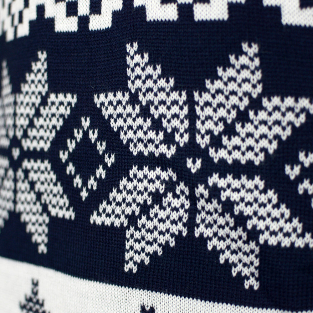 Camisola de Natal Azul para Família Pólo Norte detalhe