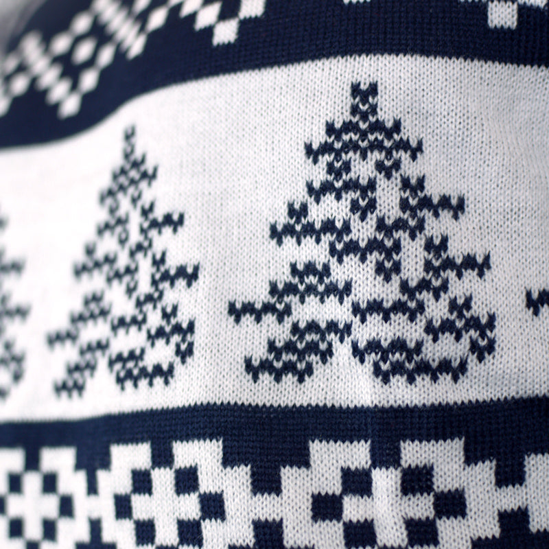 Camisola de Natal Azul para Família Pólo Norte detalhe