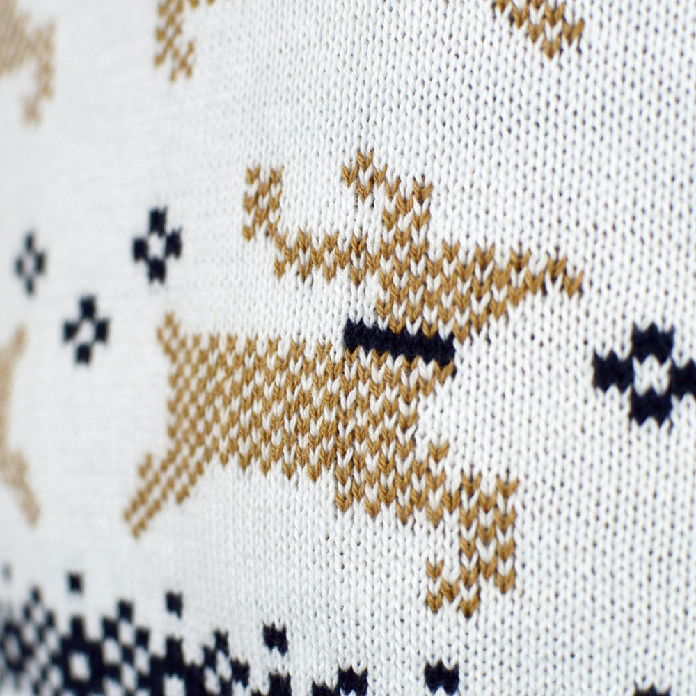 Camisola de Natal Branca Elegante Alaska Família 
