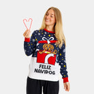 Camisola de Natal para Casal Feliz Navidog mulher