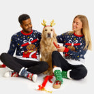 Camisola de Natal para Casal Feliz Navidog