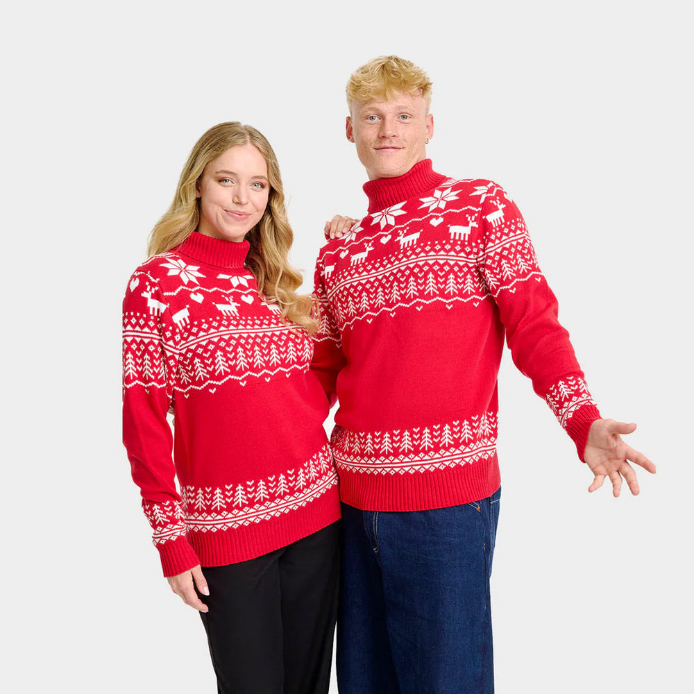 Camisola de Natal para Casal de Gola Alta em Algodão Orgânico Greenlandish
