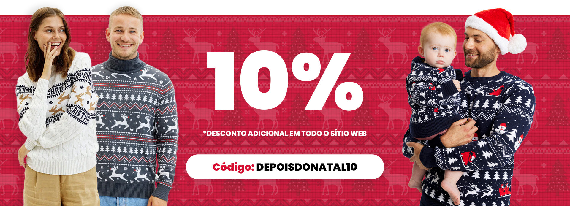 Camisola de Natal desconto depois do Natal