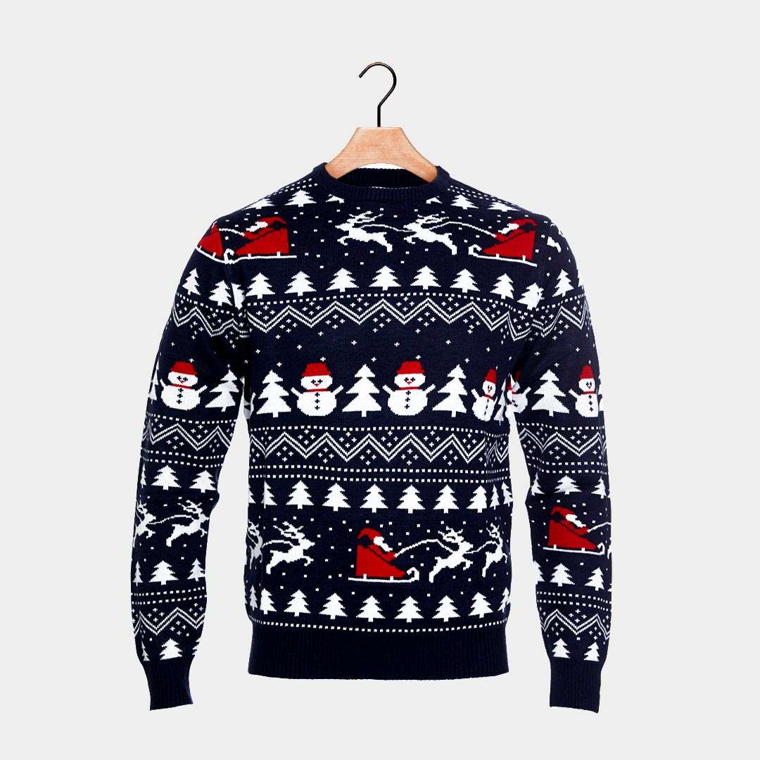 Camisola de Natal Família Árvores,  Pai Natal Bonecos
