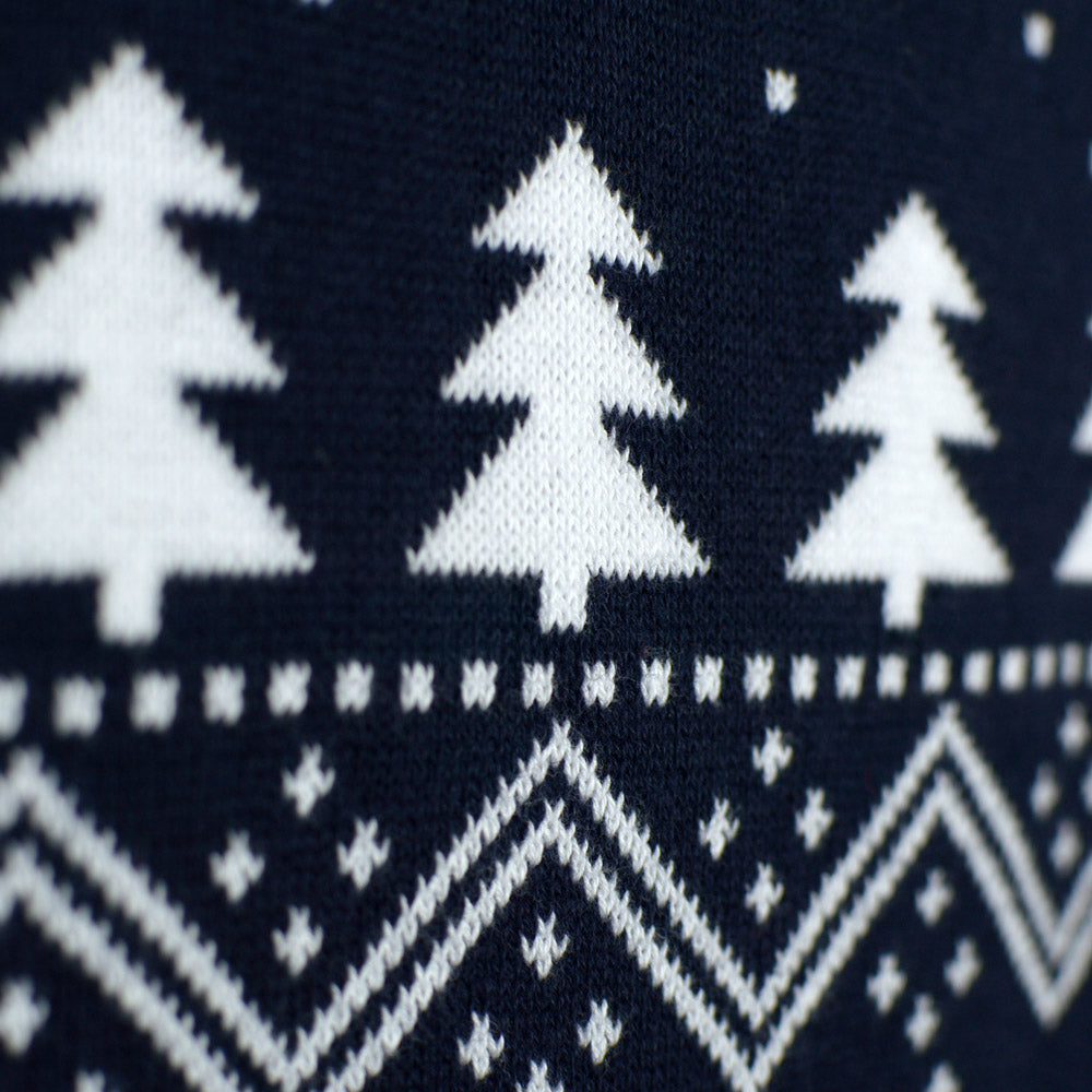 Camisola de Natal Família detalhe Árvores, Bonecos e Pai Natal
