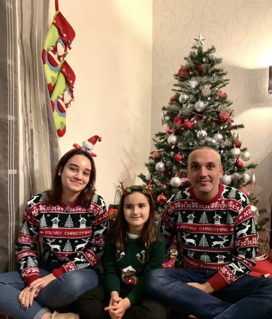 Camisola de Natal Familia Merry Christmas