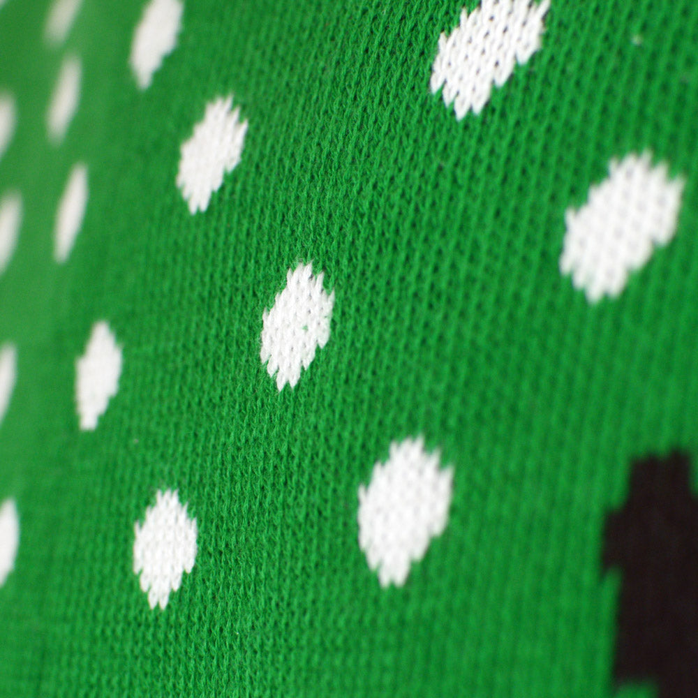 Camisola de Natal para Família Verde Rena com Gorro 3D
