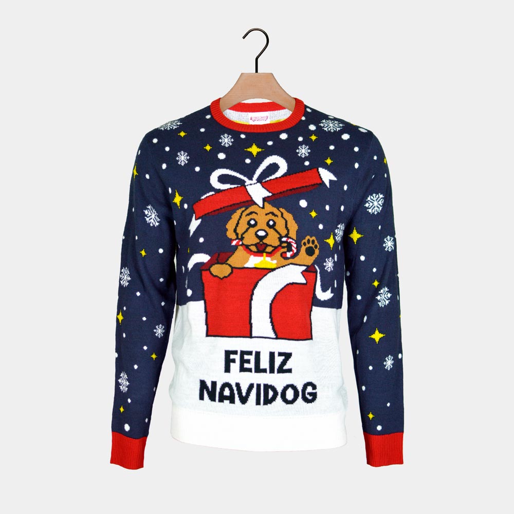 Camisola de Natal Casal Feliz Navidog