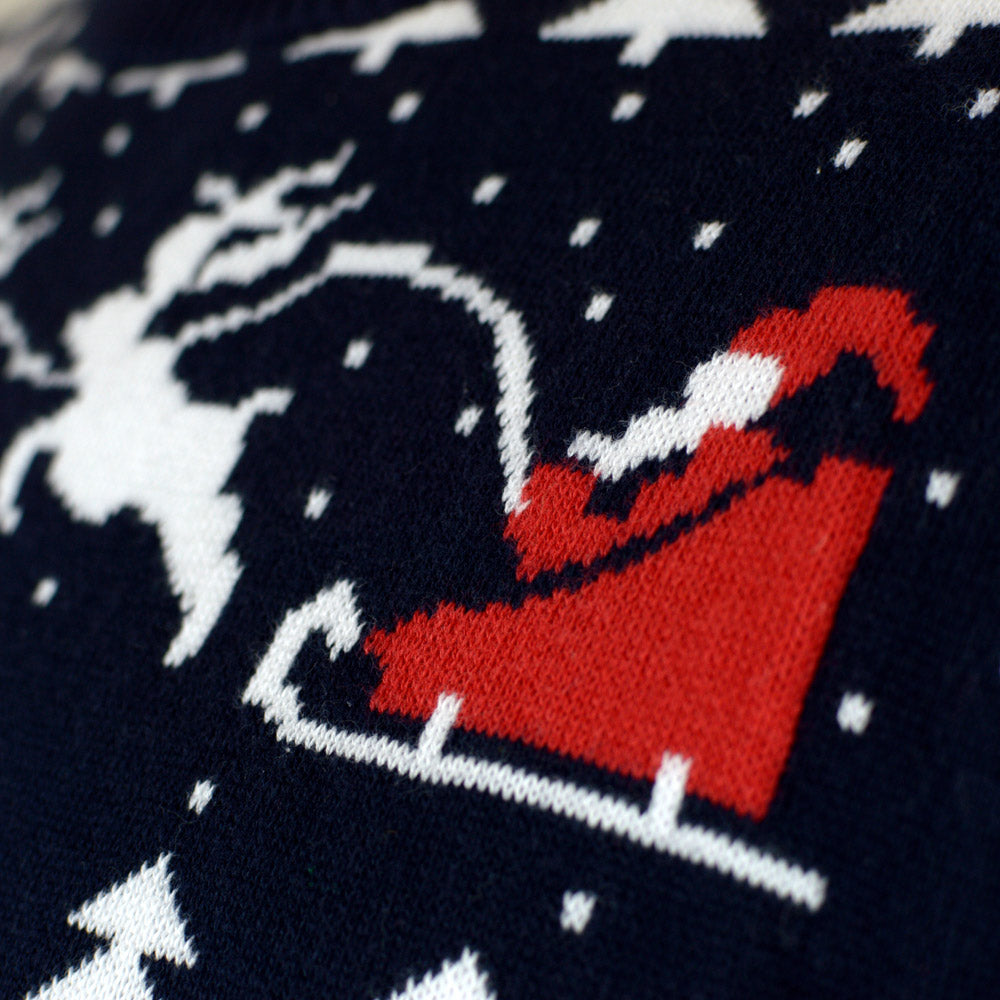 Camisola de Natal para Homem Árvores, Bonecos detalhe Pai Natal
