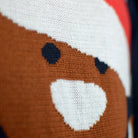 Camisola de Natal para Homem Azul Gingerbread detalhe