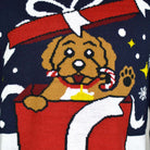 Camisola de Natal para Homem Feliz Navidog detalhe