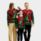 Camisola de Natal para Homem com Luzes LED Christmas Tree-Rex Familia
