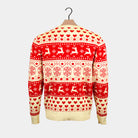Camisola de Natal Homem  Vermelhos Bege Algodão Orgânico Corações
