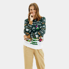 Camisola de Natal com Luzes LED  Mulher Santa is Coming to Town
