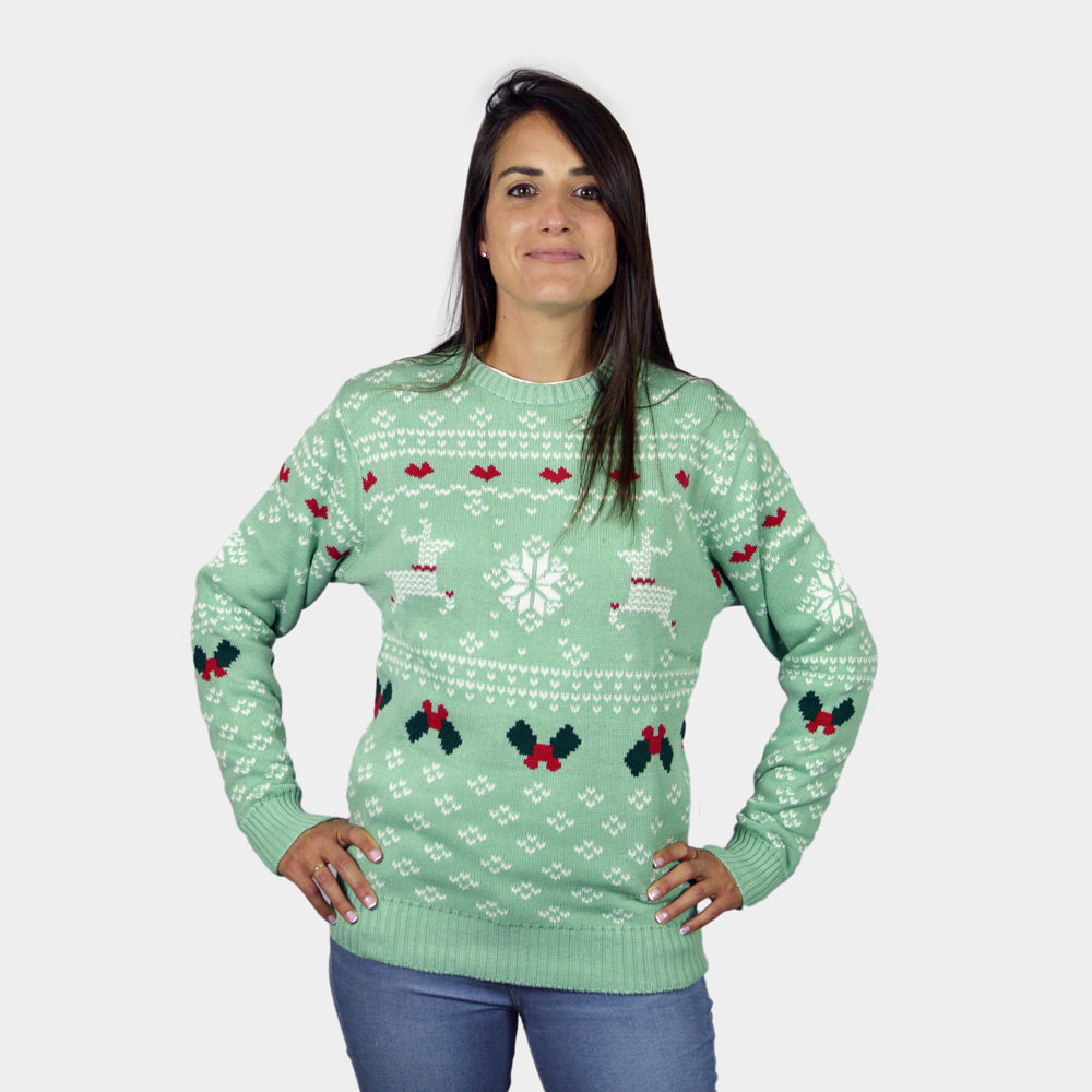 Camisola de Natal Verde Mulher Menina e Menino Sweet Christmas
