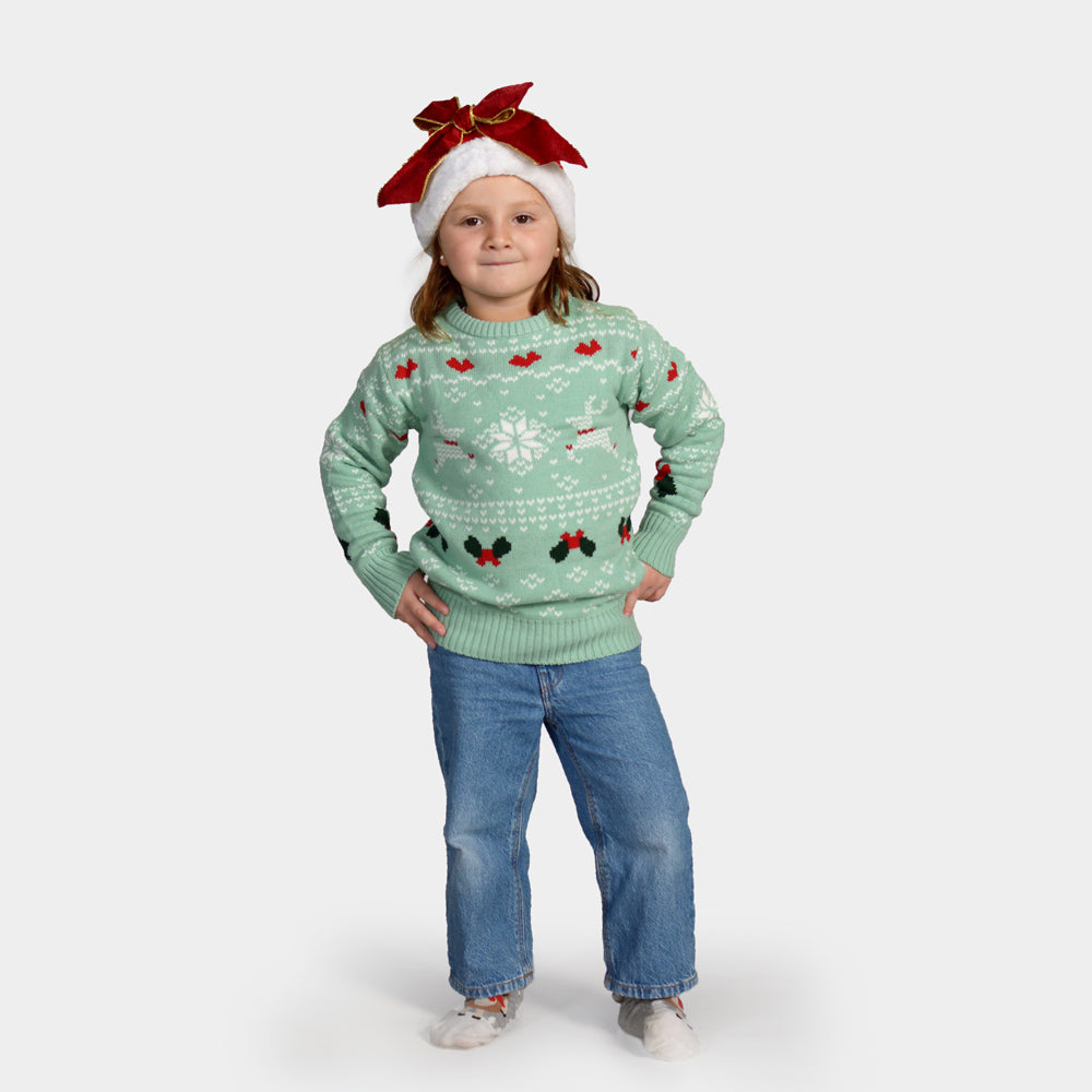 Camisola de Natal Verde para Menina Sweet Christmas
