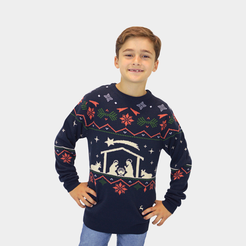 Camisola de Natal para Menino "Nativity"
