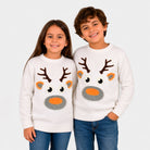 Camisola de Natal para Mulher Branca com Rena 3D Crianças
