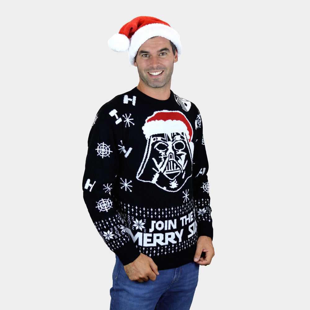 Camisola de Natal Homem Mulher Star Wars Join The Merry Side
