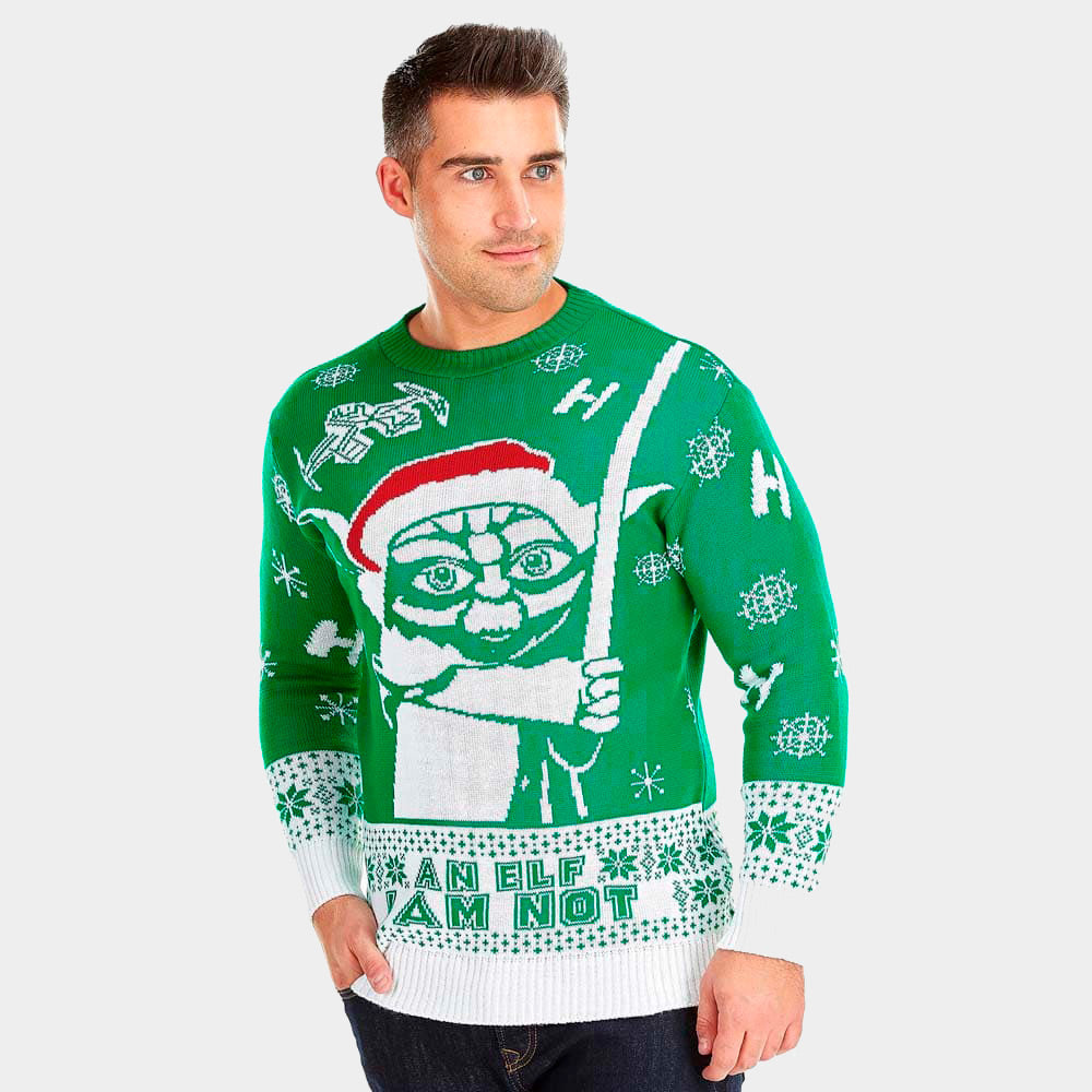 Camisola de Natal Homem Mulher Star Wars I am Not an Elf
