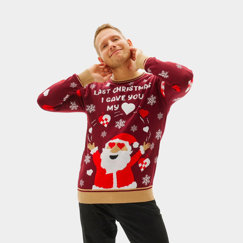 Camisola de Natal Mulher Last Christmas Homem I gave you my Heart
