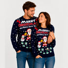 Camisola de Natal Mulher Merry Christmas and Happy New Year Casal
