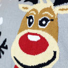 Camisola de Natal para Menina e Menino Cinza Renas Cute
