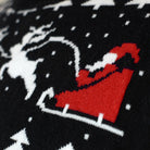 Camisola de Natal Preta Árvores, Bonecos e Pai Natal
