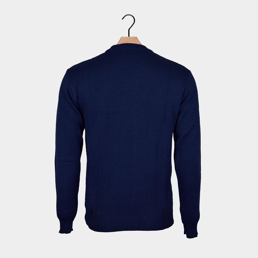 Camisola de Natal Homem Rena Vermelha e Azul