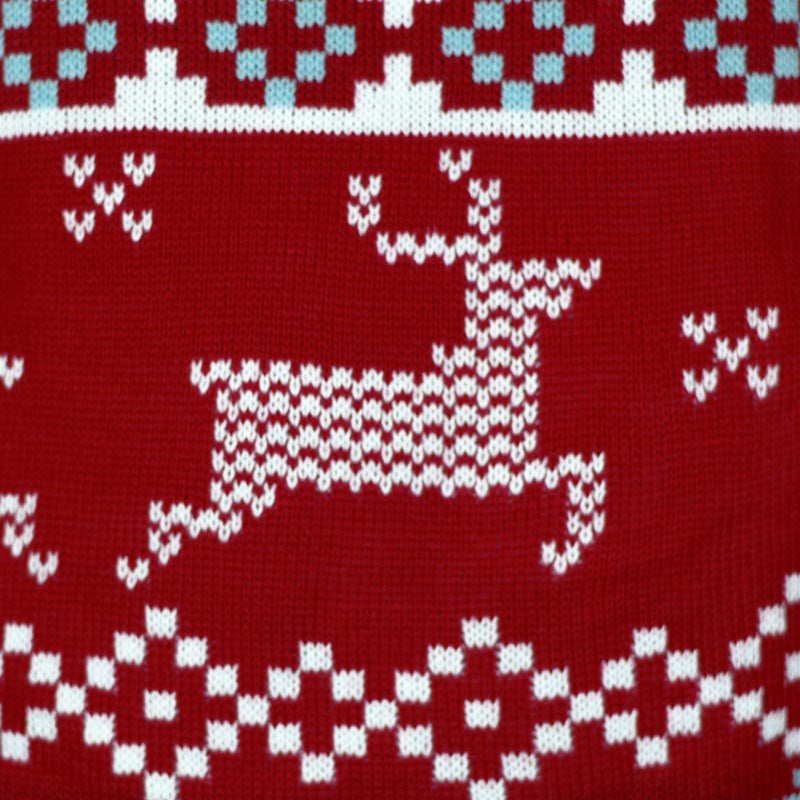 Camisola de Natal Vermelha Clássica Estrelas Polares Rena
