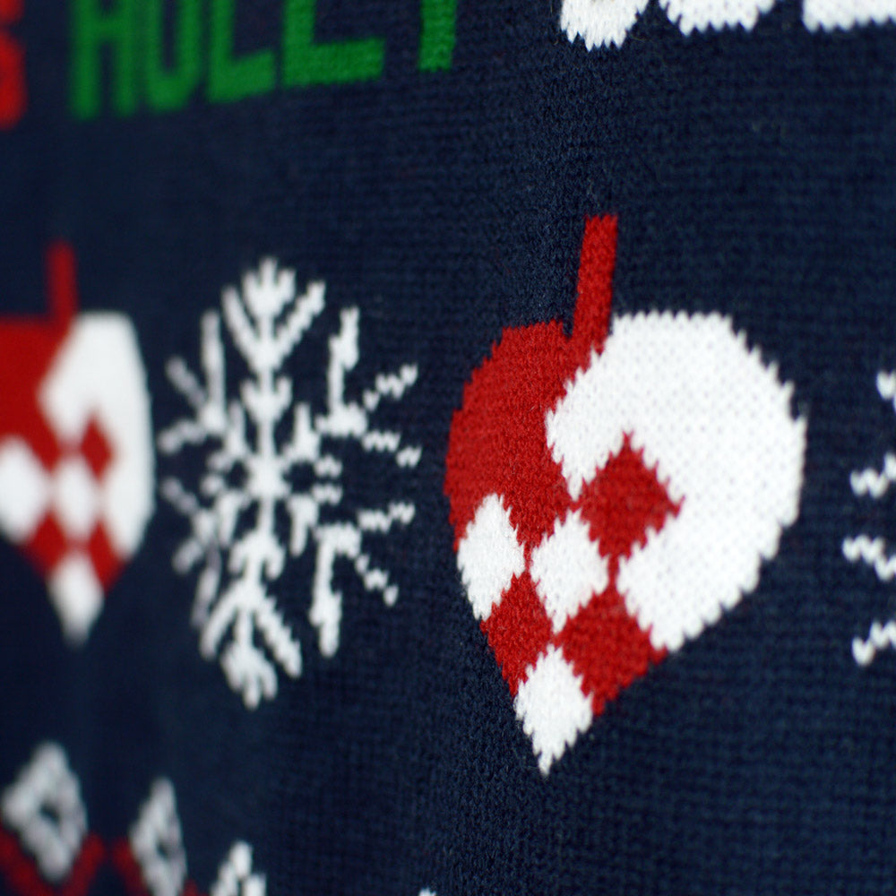 Camisola de Natal Cárdigan para Azul y Vermelha Homem 
