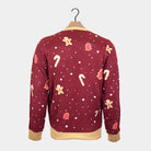 Camisola de Natal Vermelha com Luzes LED Ginger Cookie costas