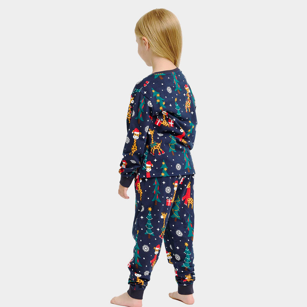 Pijama de Natal para Crianças Unisex Girafas
