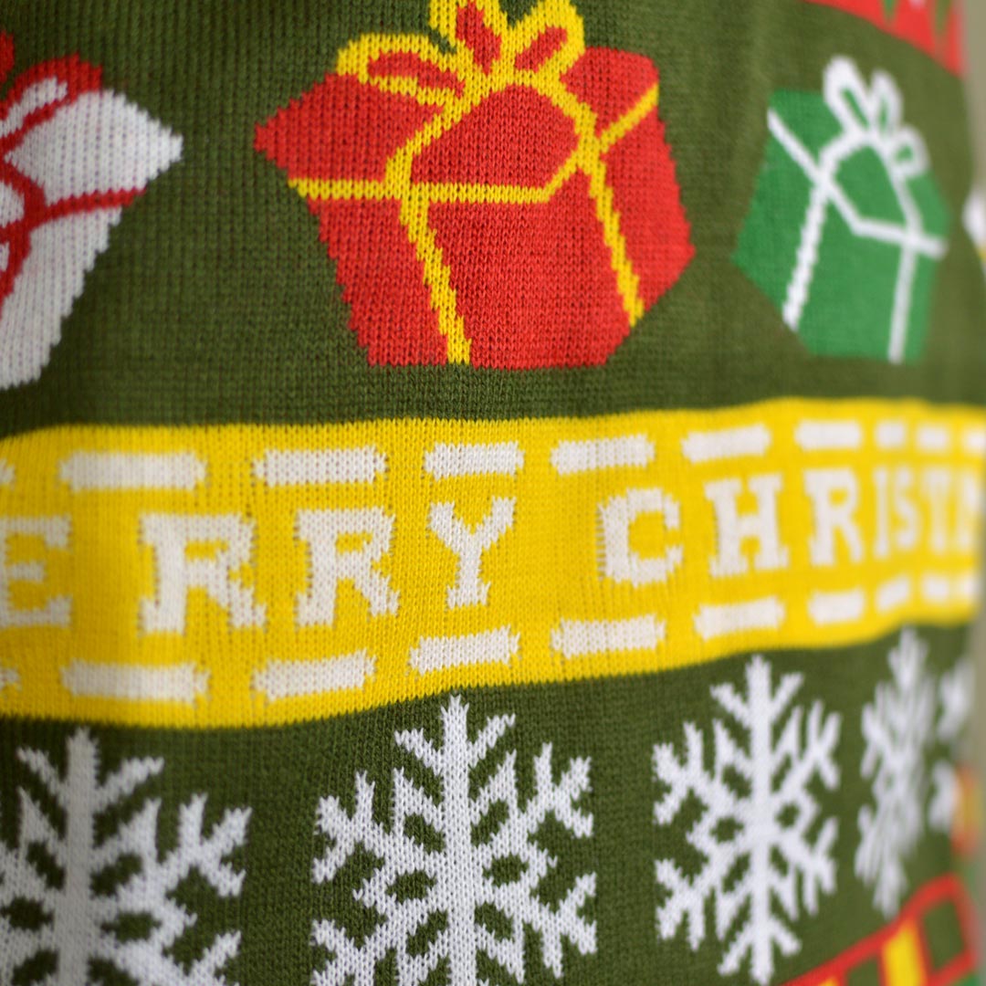 Camisola de Natal para Mulher Verde Pai Natal Presentes