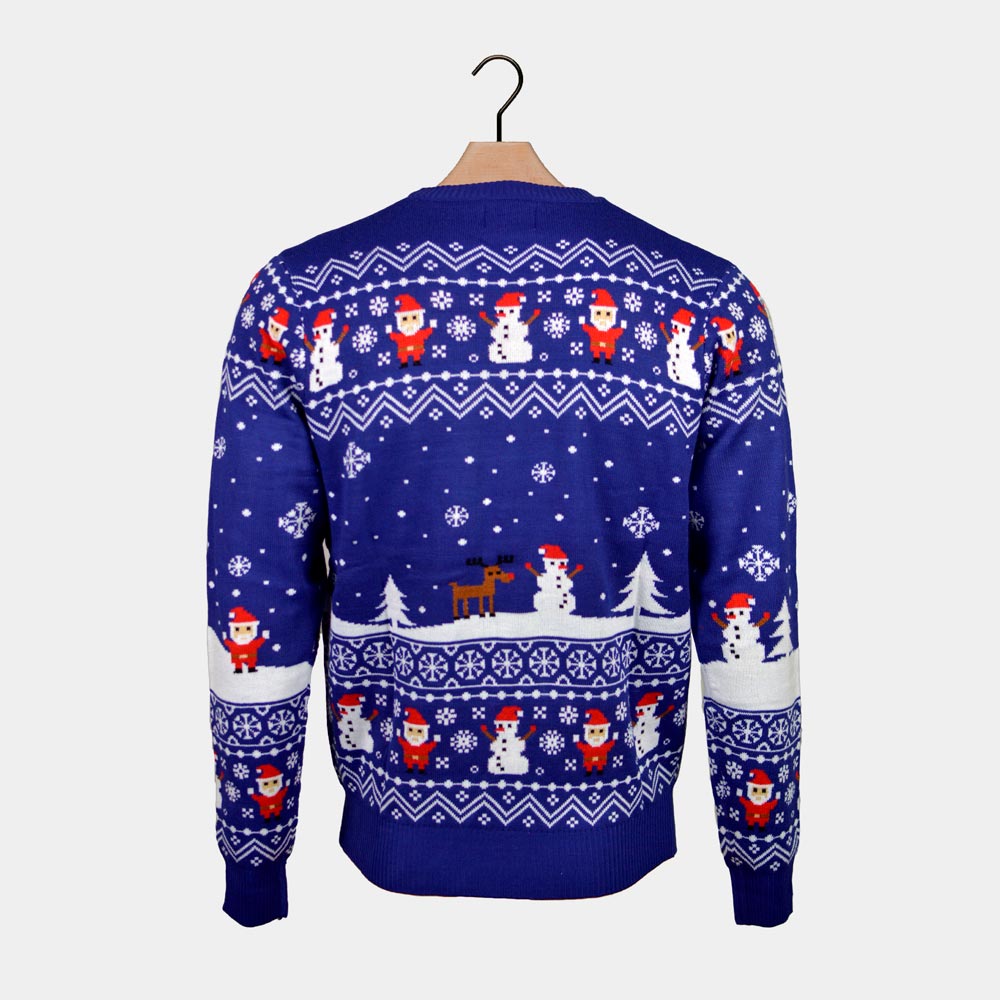 Let It Snow Camisola de Natal para Homem Azul 