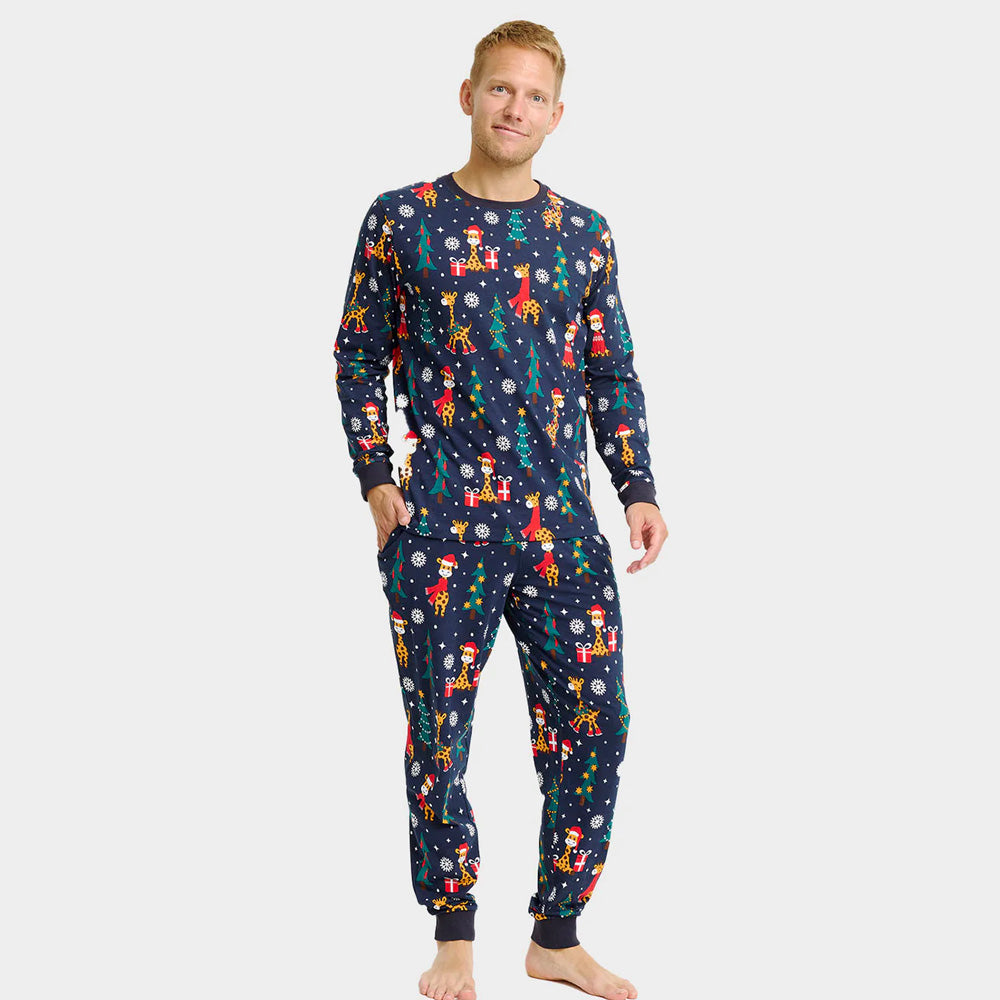 Pijama de Natal Adultos Unisex com Girafas
