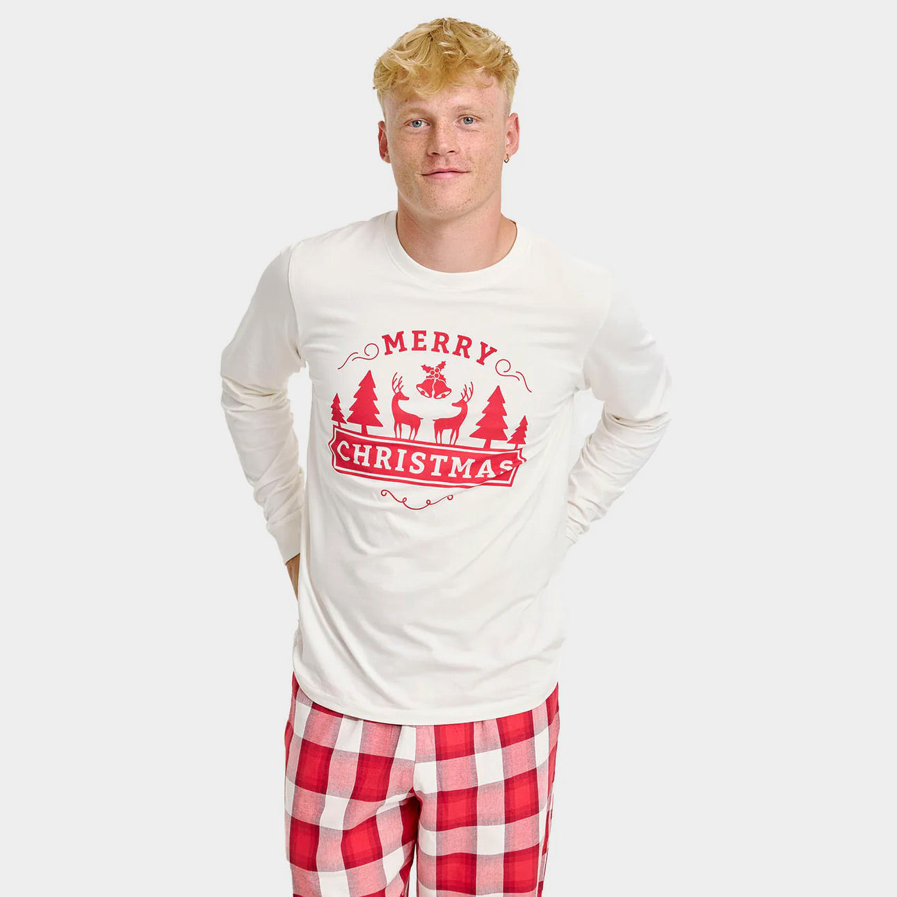 Pijama de Natal para Adultos Merry Christmas Algodão Orgánico Unisex 
