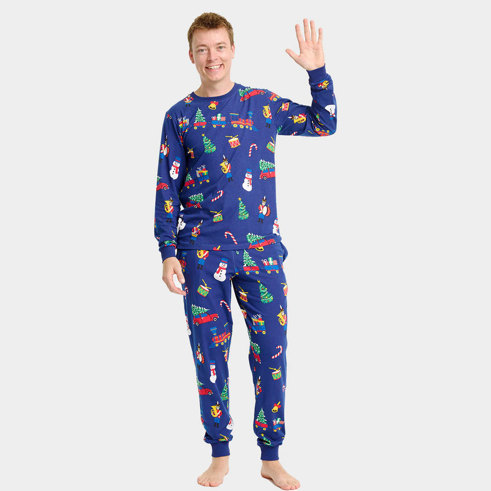 Pijama de Natal Homem Adultos Unisex com Brinquedos de Natal
