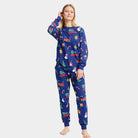 Pijama de Natal Mulher Adultos Unisex com Brinquedos de Natal
