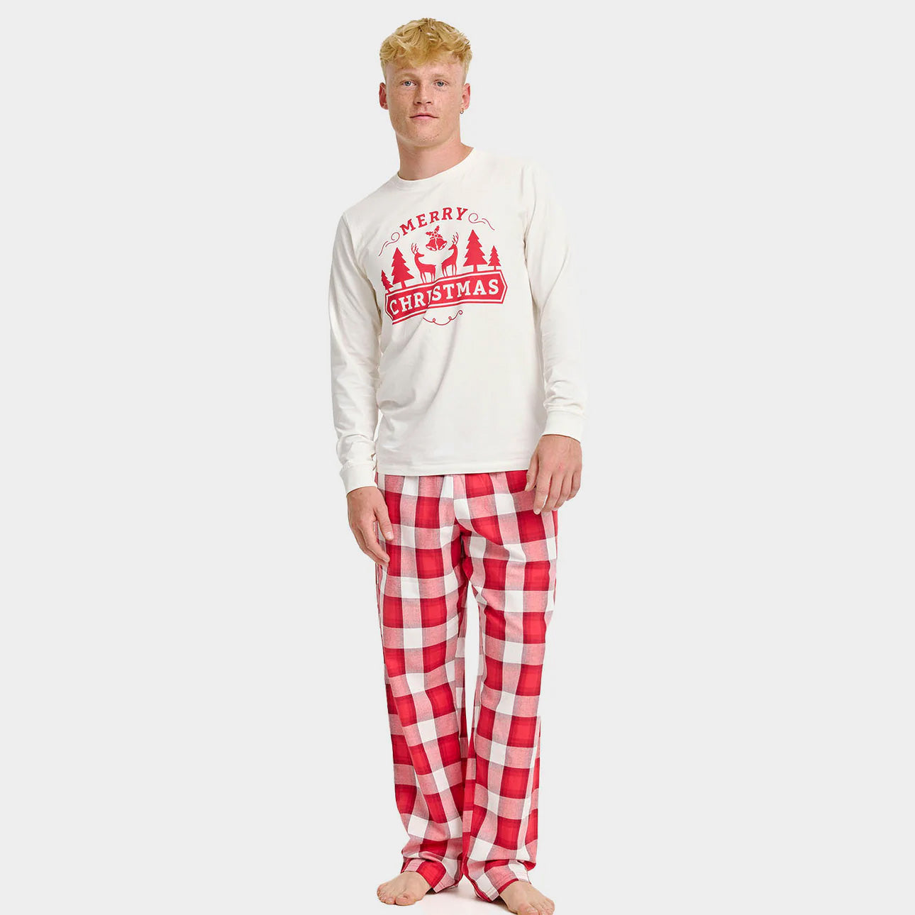 Pijama de Natal para Adultos Unisex Merry Christmas Algodão Orgánico Homem
