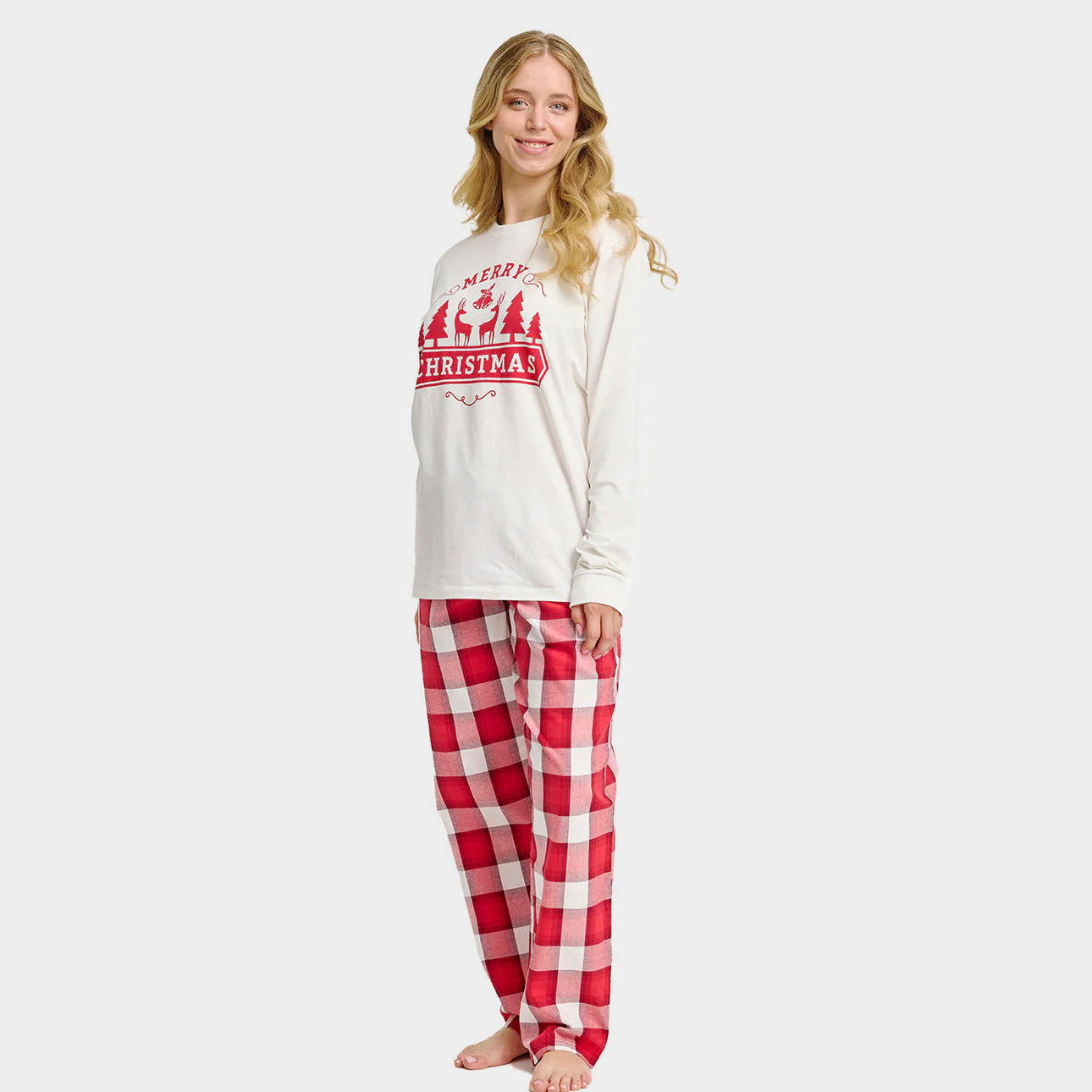 Pijama de Natal para Adultos Unisex Merry Christmas Algodão Orgánico
