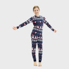 Pijama de Natal para Crianças Menina Bonecos de neve e Corações
