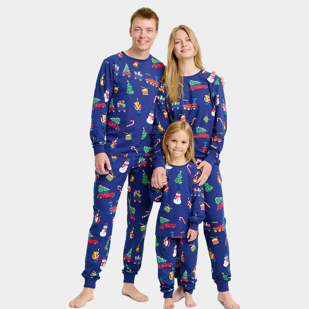 Pijama de Natal para Crianças  Unisex com Brinquedos de Natal Família
