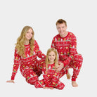 Pijama de Natal para Crianças Vermelho com Gingercookies Algodão Orgánico Familia
